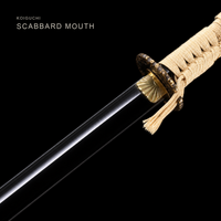 Unsharpened Odachi — 130 cm Patterned Steel, Ivory Ito, Twin-Fish Tsuba — gallery image 5