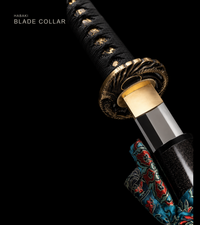 Unsharpened Phoenix Collector Katana — Black Saya, Copper Phoenix Tsuba — gallery image 5