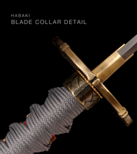 Unsharpened Collector Katana — Grey Ito, Red Metallic Saya — gallery image 5