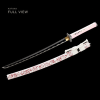 Unsharpened Python-Motif Collector Katana — 5160 Spring Steel, Copper-Alloy Fittings — gallery image 5