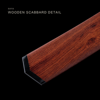 Unsharpened T10 Collector Short Sword — Black Ito, Wood Saya — gallery image 5