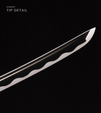 Unsharpened Deep-Curve Tachi for Display – 5160 Steel, Viper Saya — gallery image 4