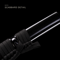 Unsharpened Phantom Katana — Titanium-Coated 5160, Blackened Fittings — gallery image 5