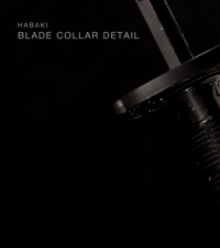 Unsharpened Blackened Collector Katana — Gold Calligraphy Saya — gallery image 6