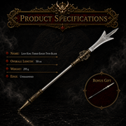 Lion King Three-Edge Miniature Spear Bundle - handle detail - MythArc collectible
