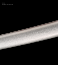 Unsharpened Blackened Collector Katana — Grey Ito, Silver-White Saya — gallery image 7