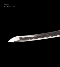 Unsharpened Compact Collector Wakizashi — Teal Streaked Saya, Blue Ito — gallery image 6
