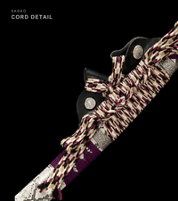 Unsharpened Deep-Curve Tachi for Display – 5160 Steel, Viper Saya — gallery image 5