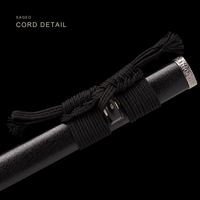Unsharpened Han-Tachi Katana — Mirror-Polished 5160, Textured Black Saya — gallery image 5