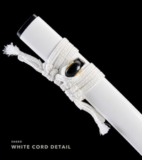 Unsharpened Platinum-Tone Collector Katana — 1065 Steel, White Dragonfly Tsuba — gallery image 6