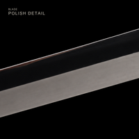 Unsharpened Collector Tachi — Red Saya with Gold Kamon, White Ito — gallery image 6