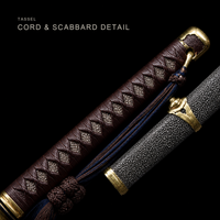 Unsharpened Refined Jigane Naval-Style Collector Sword — Brown Ito, Rayskin Saya — gallery image 6