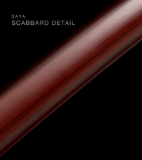 Unsharpened Collector Katana — Black Ito, Burgundy Lacquered Saya — gallery image 5