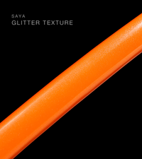Unsharpened Collector Katana — White Ito, Orange Lacquered Saya — gallery image 3