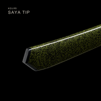 Unsharpened Folded Steel Collector Short Sword — Black Ito, Olive Saya — gallery image 7