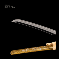 Unsharpened Golden Crow Wakizashi for Display – Clay-Tempered Steel — gallery image 8