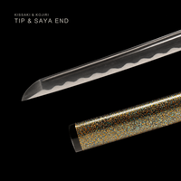 Unsharpened Pan Collector Katana — Grade 45 Carbon Steel, Lacquered Hardwood Saya — gallery image 7