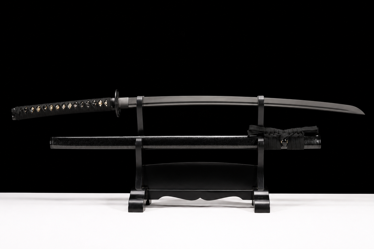 Phantom Katana — Titanium-Coated 5160, Blackened Fittings