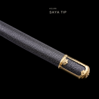Unsharpened Refined Jigane Naval-Style Collector Sword — Brown Ito, Rayskin Saya — gallery image 7