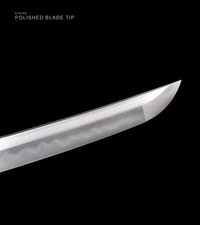 Unsharpened Three-Piece Collector Set — Clay-Tempered T10, Hexagonal White-Wood Saya — gallery image 7