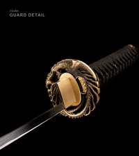 Unsharpened Phoenix Collector Katana — Black Saya, Copper Phoenix Tsuba — gallery image 7