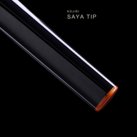 Unsharpened T10 Candle-Hamon Collector Iaito — Teal Ito, Black Saya — gallery image 7