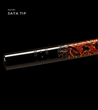 Unsharpened Twin Cloud-Dragon Relief Collector Katana — 5160 Steel, Slim Saya — gallery image 7