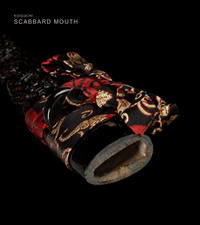 Unsharpened 1065 Collector Wakizashi — Carved Dragon Saya, Black and Red Ito — gallery image 5