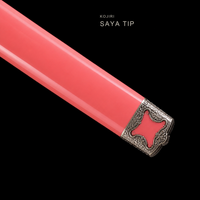 Unsharpened Deep-Curve Tachi — Patterned Steel, Coral Saya, Sakura Ito — gallery image 6