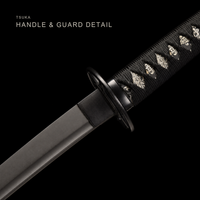 Unsharpened Phantom Katana — Titanium-Coated 5160, Blackened Fittings — gallery image 8