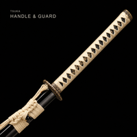 Unsharpened Odachi — 130 cm Patterned Steel, Ivory Ito, Twin-Fish Tsuba — gallery image 8
