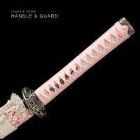 Unsharpened Python-Motif Collector Katana — 5160 Spring Steel, Copper-Alloy Fittings — gallery image 8