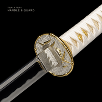 Unsharpened Aurora Katana for Display – 5160 Steel, Slim Saya — gallery image 8