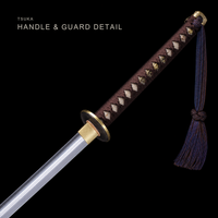Unsharpened Refined Jigane Naval-Style Collector Sword — Brown Ito, Rayskin Saya — gallery image 8