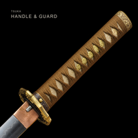 Unsharpened T10 Collector Type 98 Sword — Tan Ito, Olive Iron Saya — gallery image 8