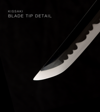 Unsharpened Blackened Collector Katana — Gold Calligraphy Saya — gallery image 8