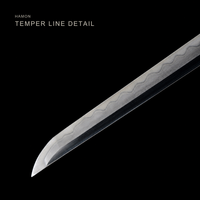Unsharpened Kobuse Jigane Collector Type 98 Sword — Brown Ito, Olive Iron Saya — gallery image 6