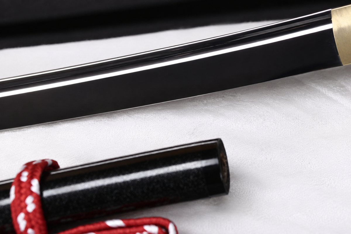 Unsharpened Dragonfly Collector Katana — Spring Steel, Plain Iron Mounts, Slim Saya — view 5