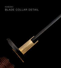 Unsharpened Blackened Collector Katana — Red Lacquered Saya — gallery image 7
