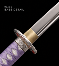 Unsharpened Collector Katana — Lavender Ito, Gold Metallic Saya — gallery image 6