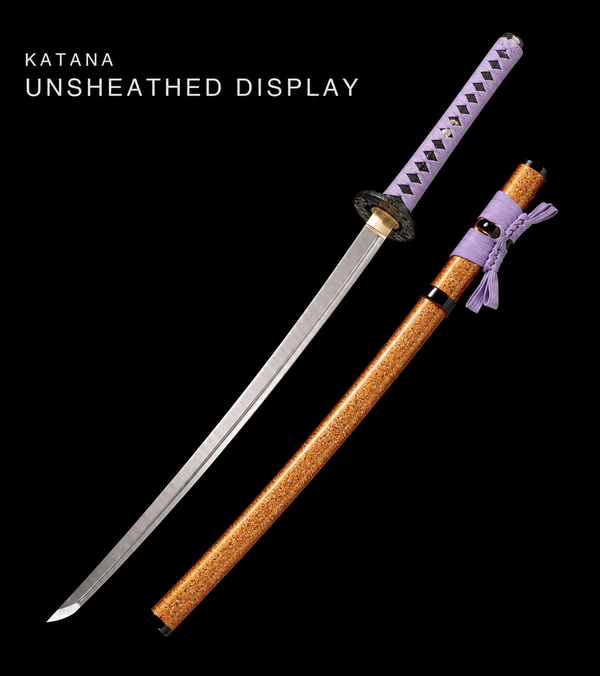 Unsharpened Katana — Lavender Ito, Gold Metallic Saya