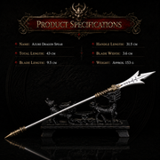 Azure Dragon Miniature Spear - product photo - MythArc collectible