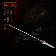 Azure Dragon Miniature Spear - close-up detail - MythArc collectible