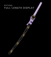 Unsharpened Collector Katana — Lavender Ito, Gold-Inlaid Saya — gallery image 2