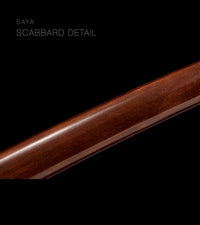 Unsharpened High-Carbon Collector Katana — Brown Wood-Grain Saya — gallery image 3
