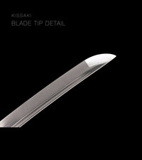 Unsharpened High-Carbon Collector Katana — Brown Wood-Grain Saya — gallery image 8