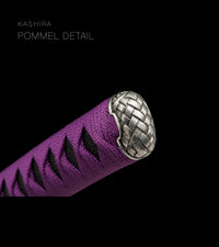 Unsharpened Collector Katana — Purple Ito, Red Metallic Saya — gallery image 6