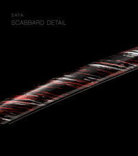 Unsharpened Collector Katana — Red & Black Marbled Saya — gallery image 3