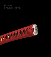 Unsharpened Collector Katana — Red & Black Marbled Saya — gallery image 6