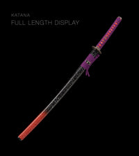 Unsharpened Collector Katana — Purple Ito, Red Speckled Saya — gallery image 2